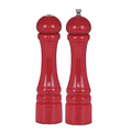 10" Autumn Hues Pepper Mill/Salt Shaker Set (Candy Apple)